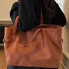 Korean Version Niche Large-capacity Tote Bag Women's 2025 Autumn New Suede Casual Commuter Portable Shoulder Bag