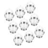 12 Set Mini Candy Box Cake Stand Cupcake Candy Display Plate with Lid Party SuppliesBottom Silver