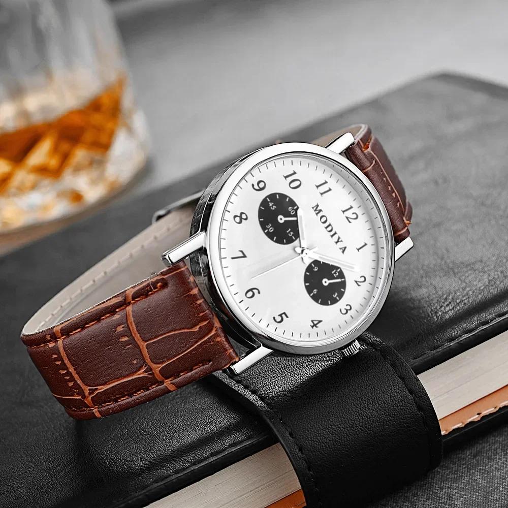 Business Luxury Leather Strap Analog Quartz Watches for Men Women Wristwatches Clock Casual Simple Man Watches Reloj Hombre