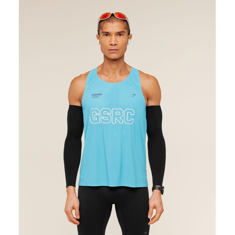 Gymshark Running Elite Race Vest Brand Blue A2b5d Ucyy 3XL