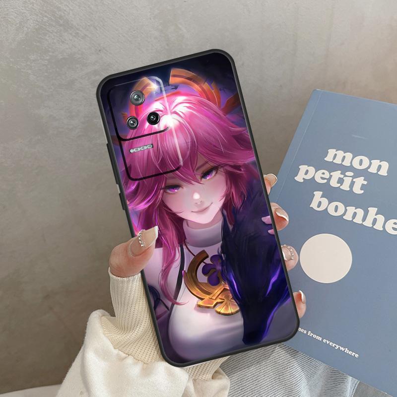 Genshin Impact Yae Miko Case For Xiaomi 15 14 Ultra 13T 14T 15T Pro 17 Pro Max POCO X7 Pro X5 X6 F5 F6 F7 F8 Cover