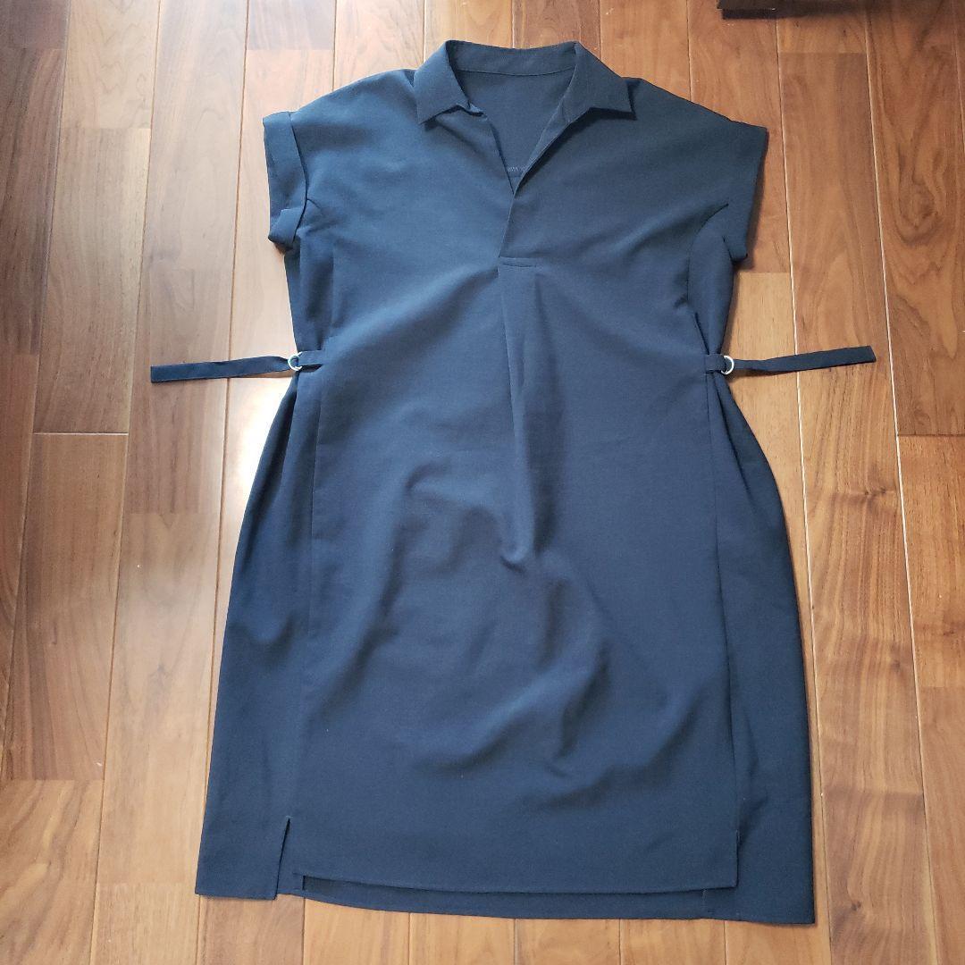 ROPE PICNIC Short Sleeve Shirt Dress (Navy) Size 40