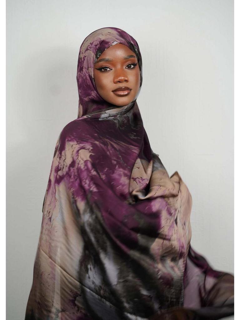 Women's High-End Lightweight Silk Print Scarf - Fashionable Cross-Border Design