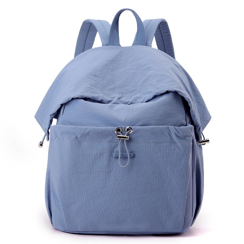 

Красочный рюкзак «Лиса» Япония и Корея Новый женский однотонный плиссированный нейлоновый рюкзак Легкий городской рюкзак Большой вместимости