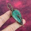 Tree Of Life Faceted Zambian Emerald Pendant Copper Wire Wrapped Gemstone Jewelry