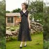 Women's Elegant Floral V-Neck Ruffle Maxi Dress