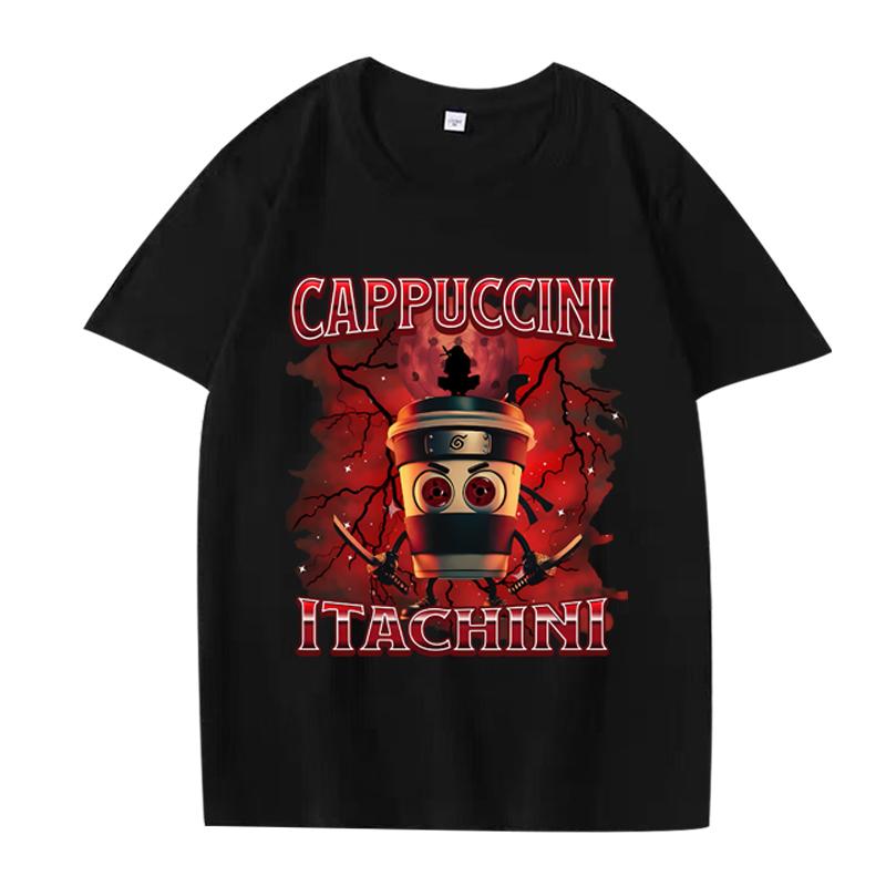 Italian Brainrot Funny Meme T Shirt Men Women Tralalero Tralala Tung Tung Tung Sahur Bombardiro Crocodilo Brr Brr Cappuccino Tee