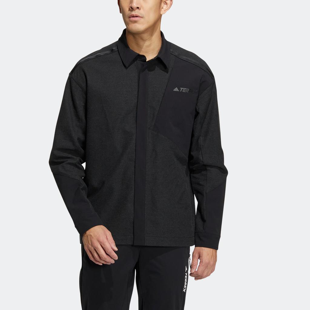Adidas Terrex Voyg Long Sleeve Shirt With Zip Pocket Detail Men Tops Black HN2038