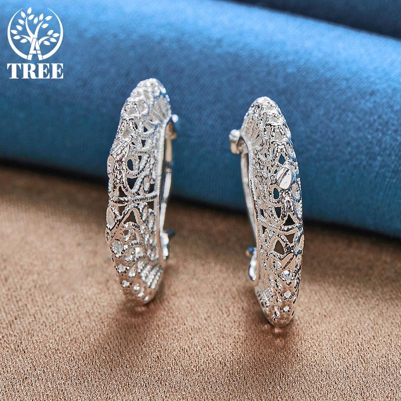 925 Strieborné náušnice s dutým kvetom U Circle Šperky