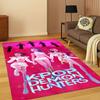 Tappeto Musicale 3D Demon Hunters Kpop Rumi Mira Zoey per Camera da Letto Soggiorno Divano Decorazione Casa, Tappeto Area Tappetino Antiscivolo Regalo