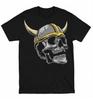 Wikinger Walhalla Nordisches Ornament Totenkopf T-Shirt 180 GSM | Klassische Passform 100% Baumwolle