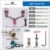 HEIGHTEN 98mm Reel Handle with 22mm Knob, Compatible with Shimano and Daiwa Spinning Reels, Aurora Series (Black & Red) (855)