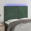 VidaXL LED Headboard Bedroom Furniture Double Bed Accessory Head of Bed Frame Interior Dark Green 3122195