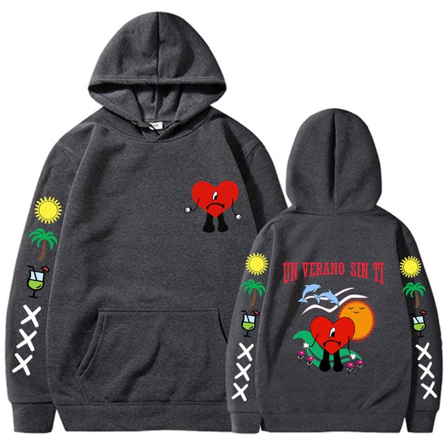 Un Verano Sin Ti Mikina Pánské Ženy Móda Bad Bunny Mikiny Dětské Hip Hop Mikiny Mikiny Mikiny s dlouhým rukávem Mikina s kapucí Dívčí kabáty