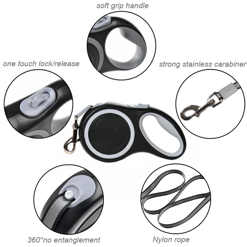 3M Long Strong Pet Leash For Large Dogs Durable Nylon Retractable Big Dog Walking Leash Leads Automatic Extending Dog Leash Rope
