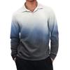 Men's Casual Retro Small V-neck Long-sleeved Top