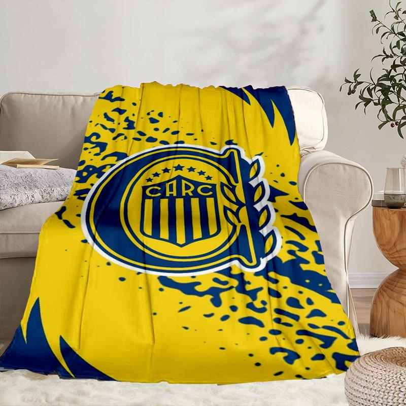 Rosario Central Crest Portable Blanket/Soft Blanket Bedding Blanket Suitable for Travel Camping Living Rooms Offices Sofas Fan Gifts