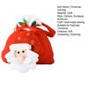 Christmas Drawstring Gift Bag 3D Plush Reindeer Santa Snowman Fruit Sacks Reusable Fabric Candies Goodie Storage Bag for Xmas Party Favors