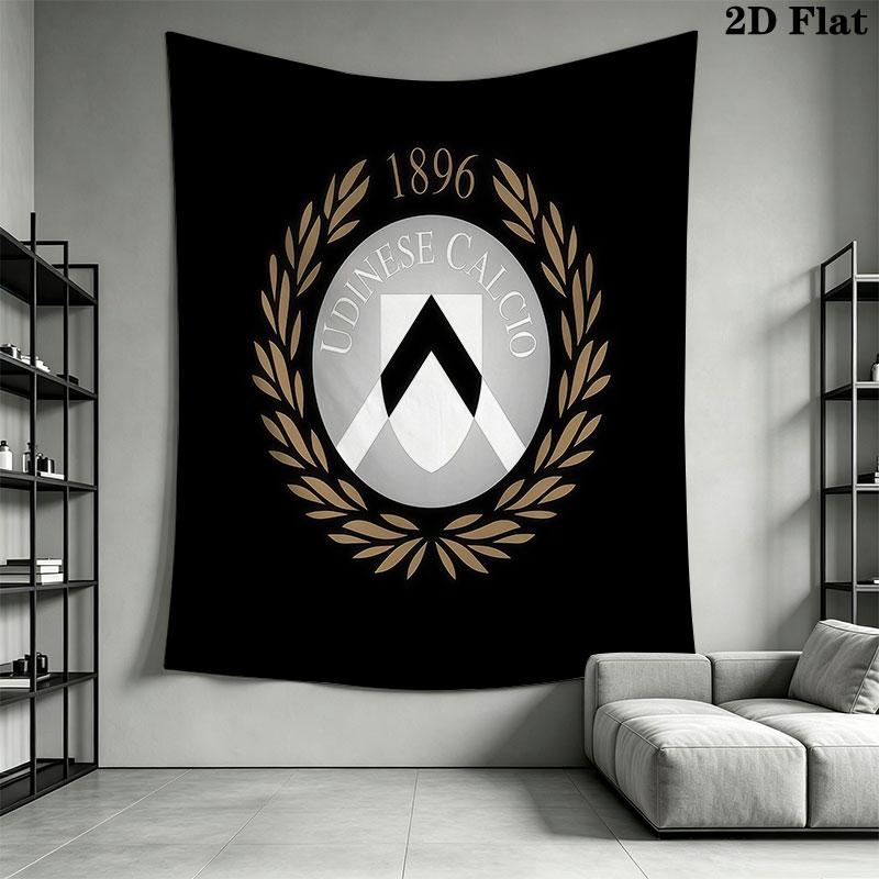 Udinese Calcio logo Wall Hanging Printed Fabric Blanket Decorative Tapestries for Bedroom Living Room Home Decor