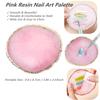 Resin Nail Art Palette with 5 Pcs Nail Art Brushes, Nail Polish Mixing Palette Double-Ended Dotting Pen Nail Art Liner Brush for Nail Art