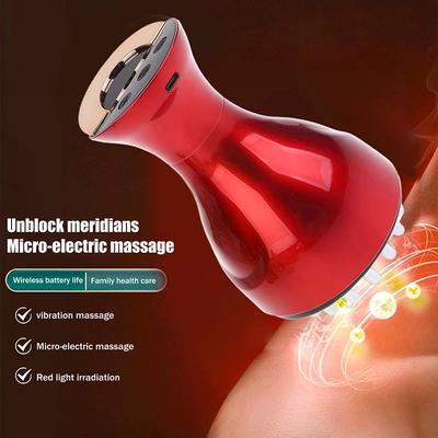 Elektrická meridiánová kefa Proti celulitíde Gua Sha Masážny prístroj na telo Vibrácie Mikropulzy Horúci obklad Škrabanie Lymfodrenážna starostlivosť