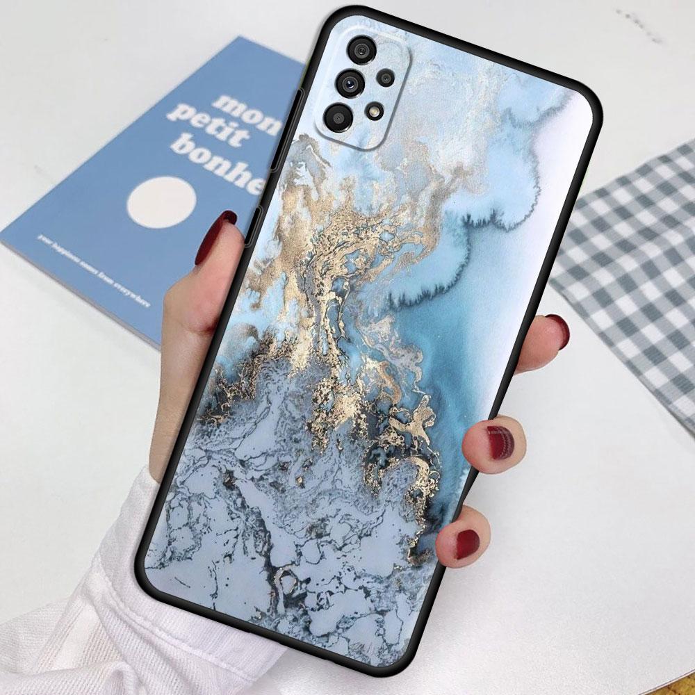 Case For Samsung Galaxy A52 A12 A51 A32 A21s A71 A53 A13 A32 A72 A31 A33 A22 A03 A41 Phone Cover Marble