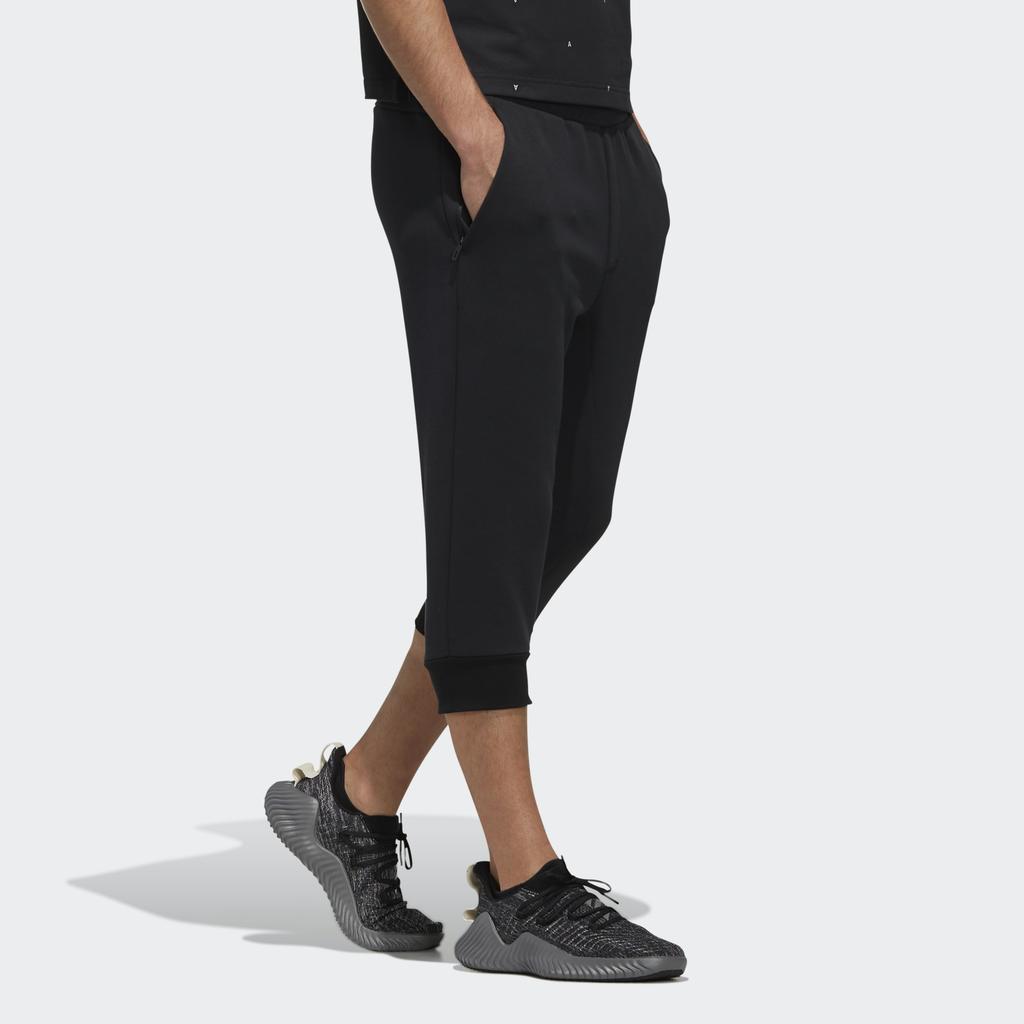 Adidas Essential 3-Stripe Tapered 3/4 Pants Men Bottoms Black EH3798