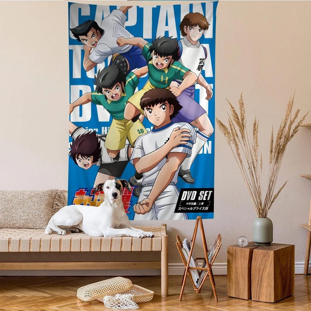 Football Manga Captain Tsubasa Hanging Bohemian Tapestry Bohemian Wall Tapestries Mandala Kawaii Room Decor