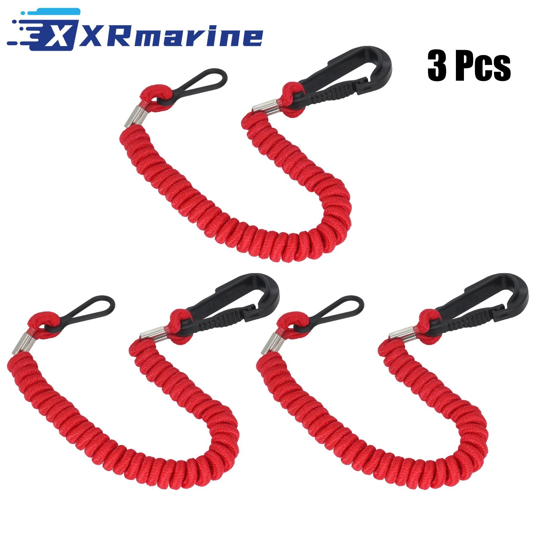 

3 Set Boat Emergency Stop Switch Safety Lanyard Cord 8M0092849 for Mercury Mercruiser Outboard Engine 15920Q54 15920A54 3 Pcs Safety Rope