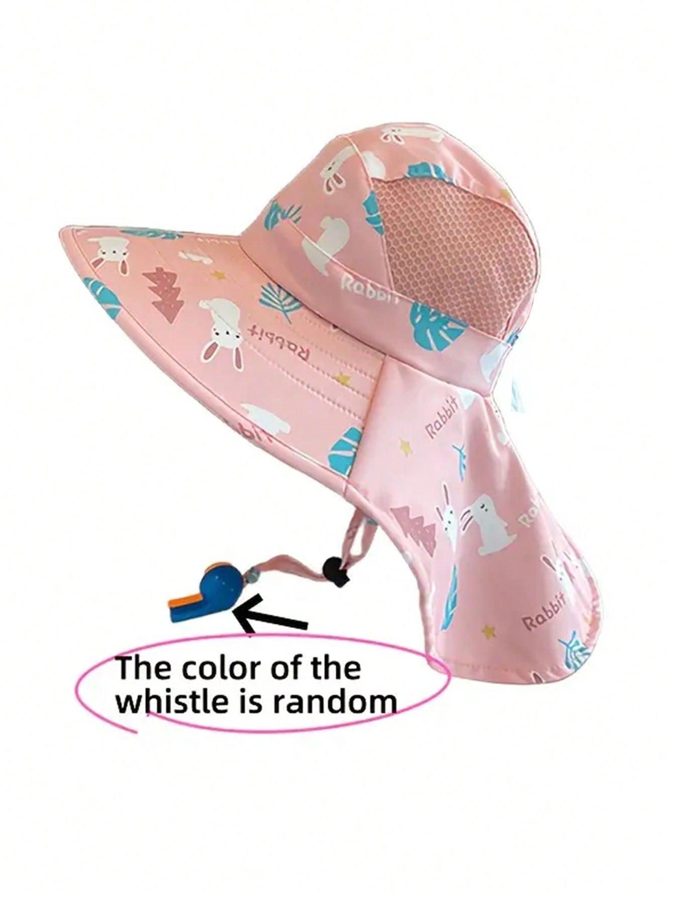 

3-12YChildren s sun hats, summer UV protection, boys and girls sun hats, thin sun hats, beach hats, large brims One Size розовый