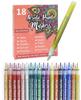 TOMSING Metallic Acrylic Marker Pen Fine for Painting On Plastic and for Handmade Crafts 18-Color Set, Point, Water-Resistant, Boards, Fabric, Bags,