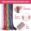 30Pcs Plastic Beaded Necklaces with Safety Buckle Colorful Bead Necklaces Set Lightweight Child-Safe Party Favors for Mardi Gras St. Patrick's Day