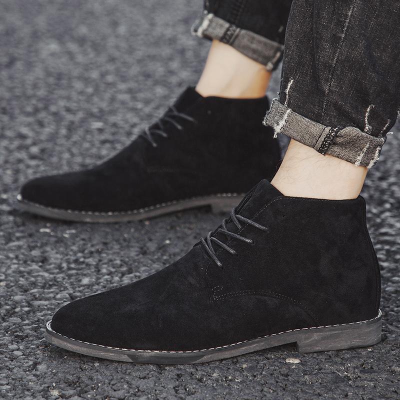 Spring Autumn Men Dress Oxfords Shoes Outdoor Suede Leather Sneakers Man Moccasins Work Business Shoes Soft Male Ankle Boots