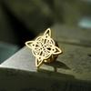 LIKGREAT Vintage Witch Knot Brooch for Women Men Stainless Steel Celtics Knot Pin Badge Wicca Protection Amulet Lapel Pins Gift