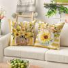 Sunflower Lemon Floral Pillow Cases - “Sunshine In My Soul” Bright DecorLiving Room Sofa Cushion Cover, Bedroom Room Decoration