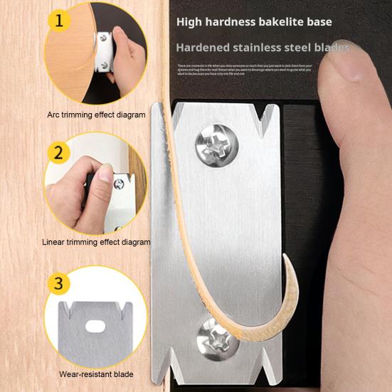 Kantenschneider für die Holzbearbeitung, Handhobel, Kantenanleimgerät, komfortabler Griff, tragbares Design, vielseitig einsetzbar, Kantenanleimschneider