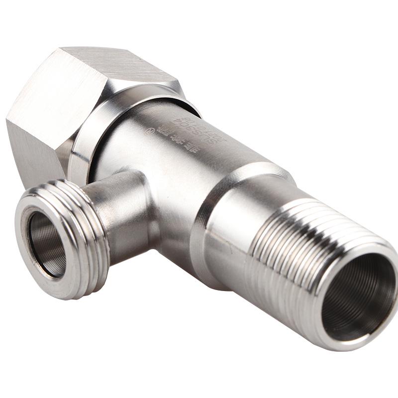 304 Stainless Steel Angle Valve for Cold/Hot Water, Universal 4-Point Household Stop Valve for Water Heaters and Toilets