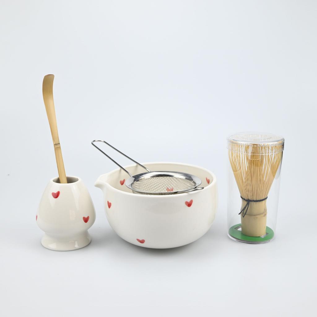 2/4/5/6PCS/Set Japanese-style Matcha Bowl , Spoon, Tea Whisk, Sieve Mesh, Perfect Gift For Ceremony, Traditional Decoration