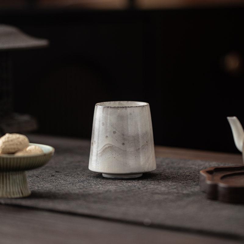 Chinese Style Lingyun Cup Ceramic Tea Cup, Household Tea-Tasting Cup, Personal Tea Bowl, Single Cup Gift Box Set