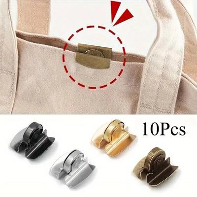 10Pcs Magnetic Buckle Faux Leather Bag Clips Invisible Seamless Metal Snap Fastener for Handbag Wallet DIY Craft Accessories
