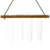 Glass Hanging Planter Terrarium Hydroponics Wood Plants Test Hook Tube