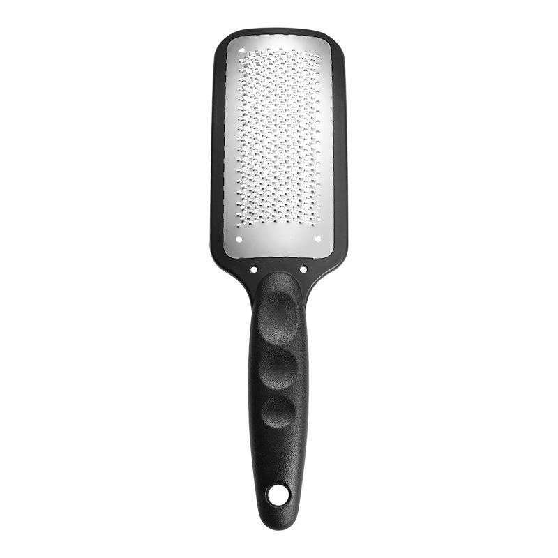 Stainless Steel Foot File & Massage Tool with Long Handle and Pumice Stone