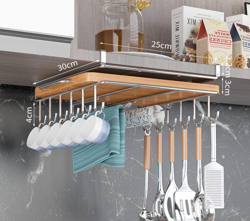 Hängendes Regal für Stielgläser zur Unterschrankmontage Barhänger Glas Kelch Eisenregal Barwerkzeug Eisen Weinregal Glashalter