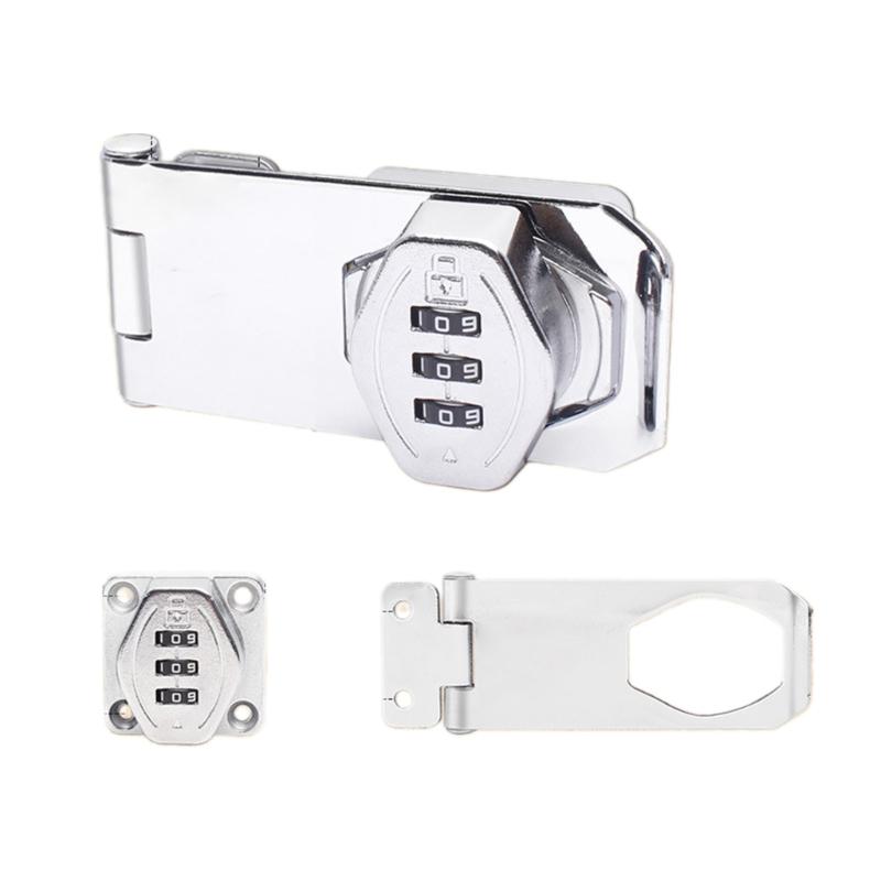 Stylish Without Key Combination Lock Easy Installion Accessory for Cabinet Door with Twist Knob Hasp Latches Designs