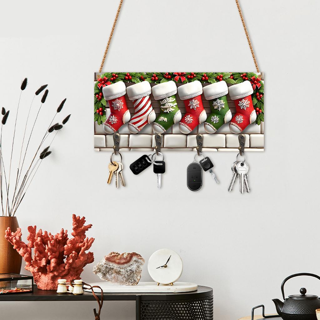 Vintage vánoční dekorace, Vánoční plátno nástěnná malba, Retro zimní Vánoce, Vhodné do koupelny, ložnice, obývacího pokoje, garáže