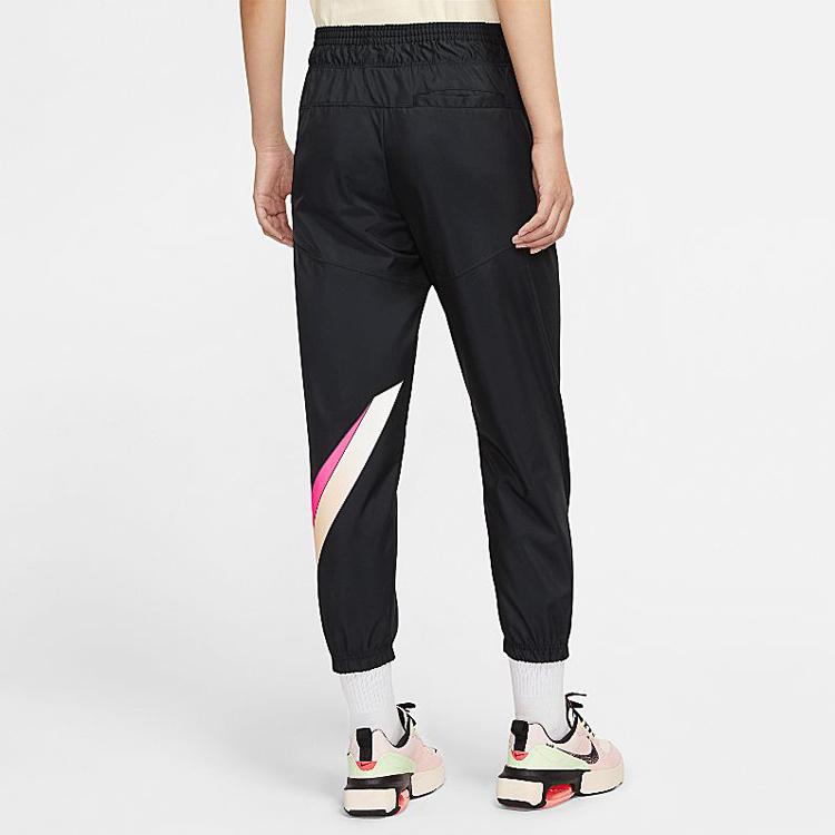 Nike Lina RN Průhledně růžové Velké háčky Stahovací šňůrka Ležérní Pletené Sportovní Kalhoty Dámské Kalhoty Černé CZ8665-010