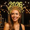 Sequin Christmas Headpiece Sweet Glitter Hair Hoop 2026 Happy New Year Headband  New Year Dress Up