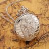 Men's Pocket Watches Vintage Bronze Pocket Watch Skeleton Skeleton Pre-Christmas Quartz Pocket Watch Chain Gift for Men and Women