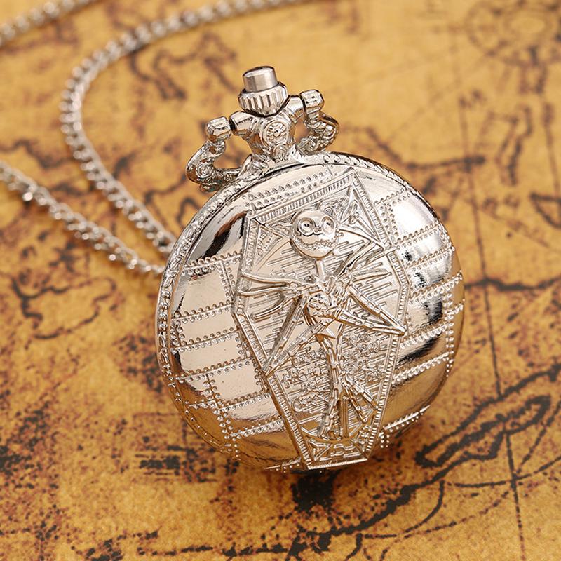 Men's Pocket Watches Vintage Bronze Pocket Watch Skeleton Skeleton Pre-Christmas Quartz Pocket Watch Chain Gift for Men and Women