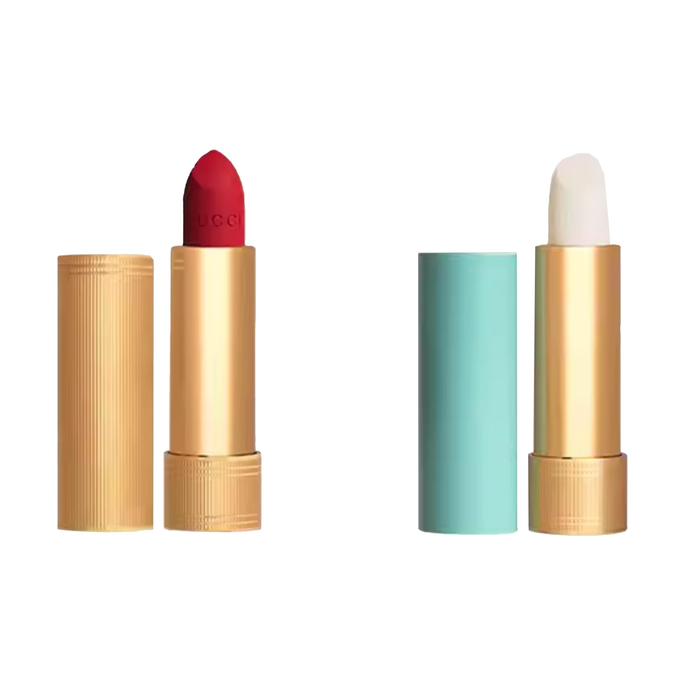 Gucci Lipstick & Lip Balm Set Velvet Mist #25+Sheer Lip Balm #1